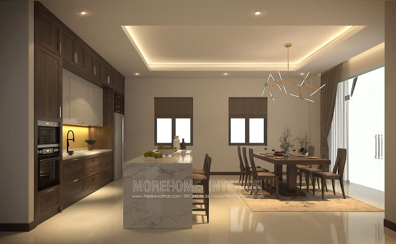 Mẫu tủ bếp gỗ tự nhiên phong cách hiện đại được yêu thích luôn đi đầu xu hướng Tủ bếp đẹp