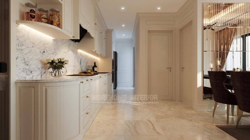 Mẫu tủ bếp gỗ tự nhiên được nhiều khách hàng yêu thích và lựa chọn